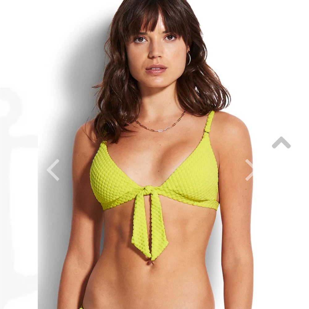 SEAFOLLY RIVIERA FIXED TRI- LIME size US 8 NWT